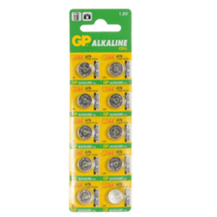 GP Batteries GPA76C10 Alkaline Button Cell pack of 10 One Stop Battery Shop